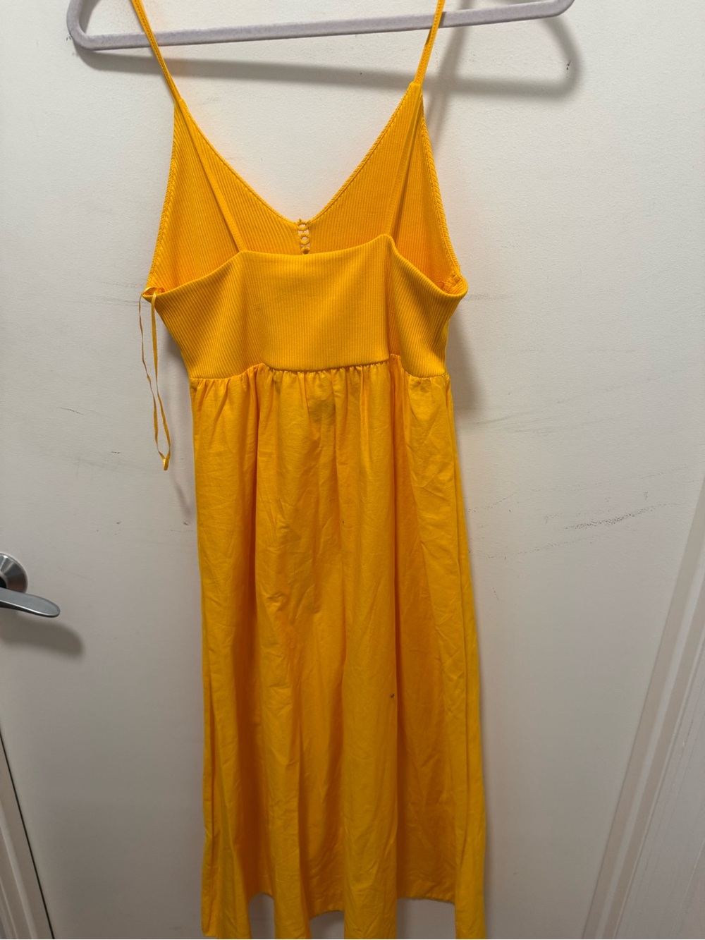 Zara Yellow Spaghetti-Strap Midi Dress - Picture 2 of 6